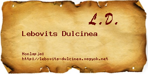 Lebovits Dulcinea névjegykártya
